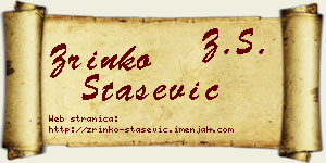 Zrinko Stašević vizit kartica